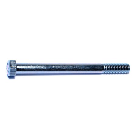 Midwest Fastener Grade 2, 7/16"-14 Hex Head Cap Screw, Zinc Plated Steel, 5 in L, 25 PK 00091